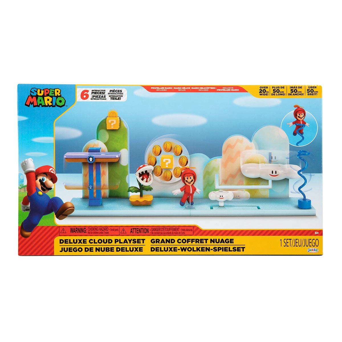 Playset Deluxe Nuvens com 2 Bonecos - Super Mario