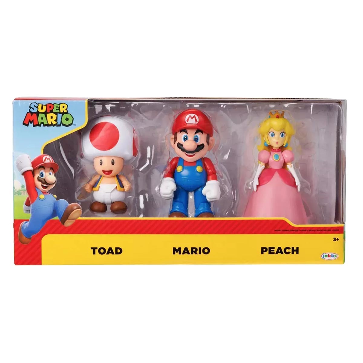 Super Mario - Pack De 3 Bonecos Articuladas De 10cm