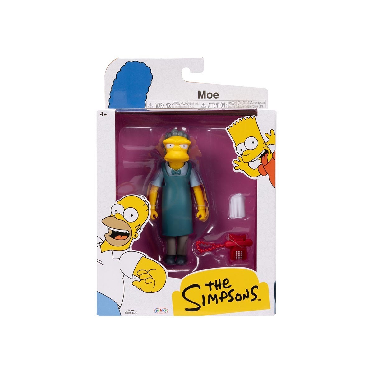Boneco Articulado Moe de 11cm com Telefone - Os Simpsons