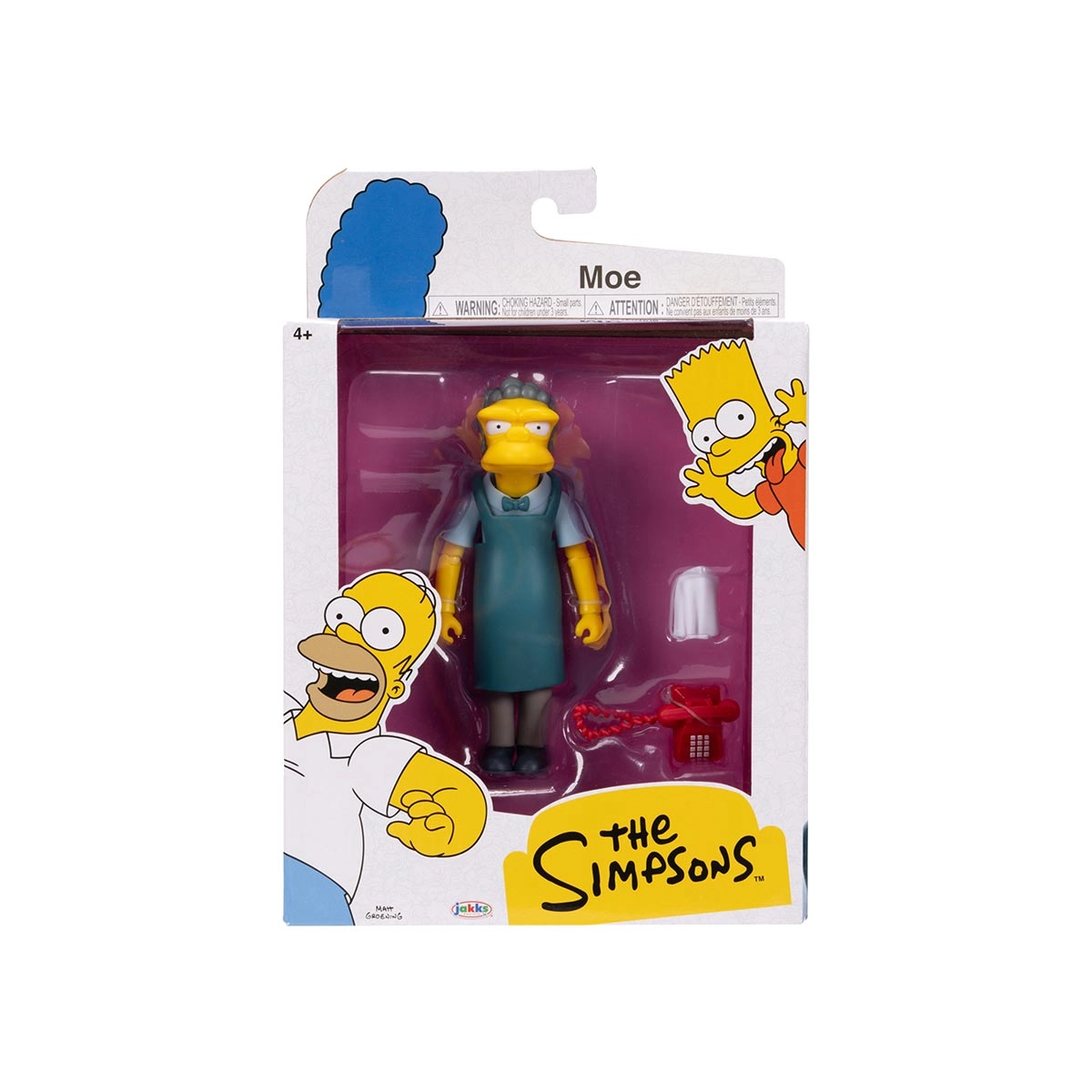 Boneco Articulado Moe de 11cm com Telefone - Os Simpsons