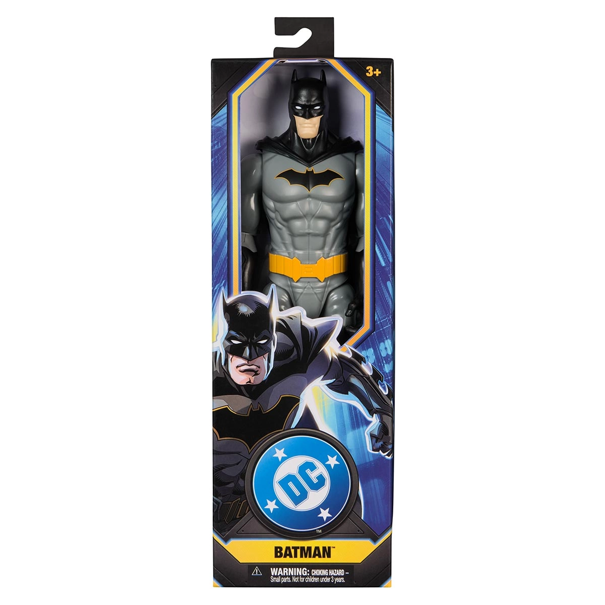 Boneco Batman com Capa Preta   De 30Cm - Batman