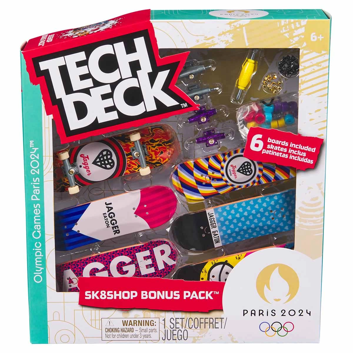 Kit 3 Skate De Dedo Coleção Jagger Paris 2024 -Tech Deck