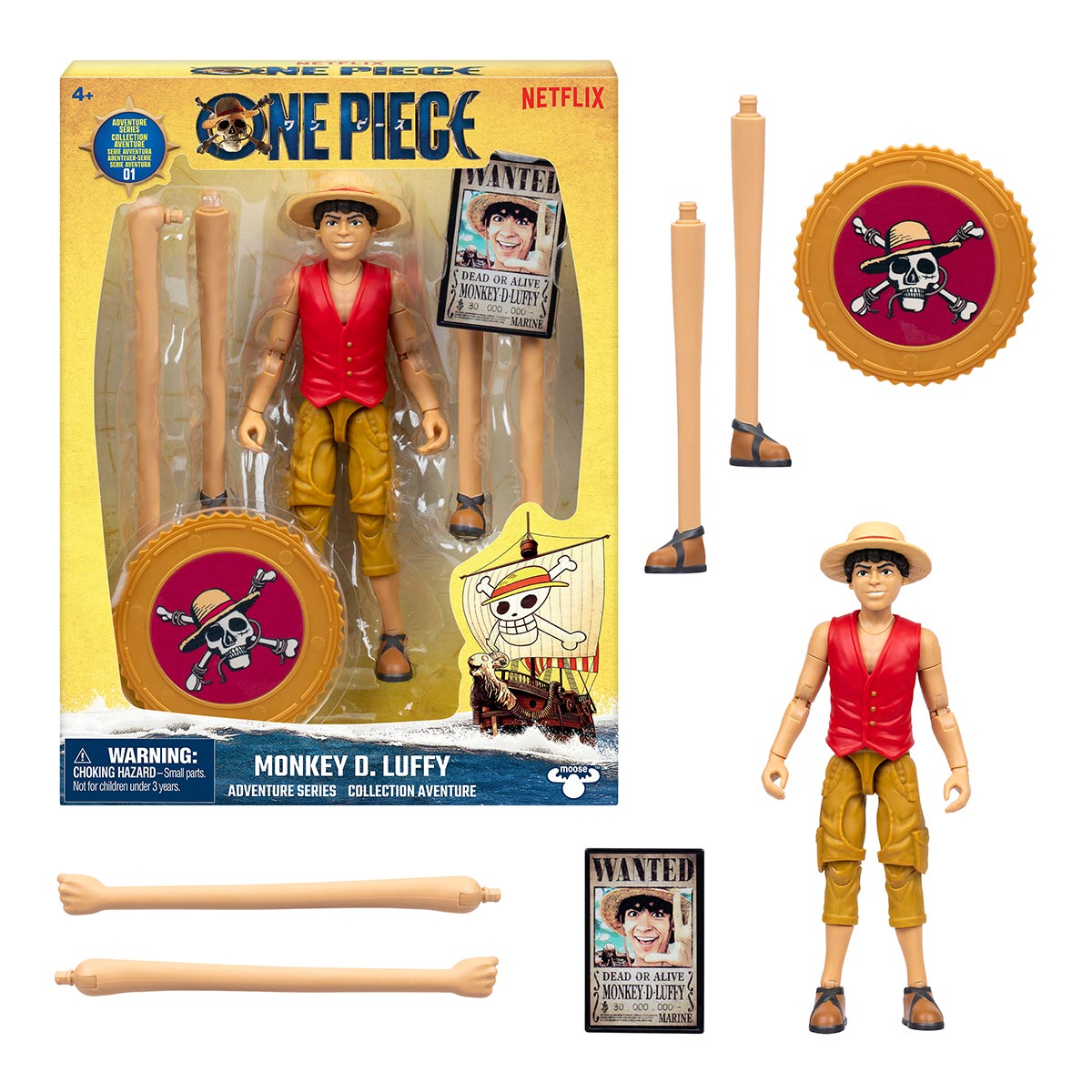 Boneco do Luffy de 15cm com Acessórios - One Piece Live Action