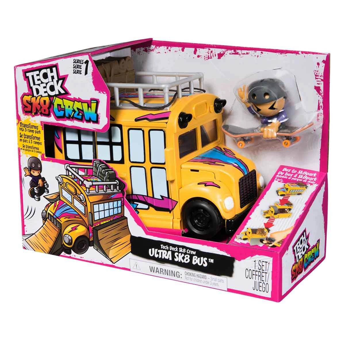 Playset Ônibus Radical Com Boneco Sk8 Crew - Tech Deck