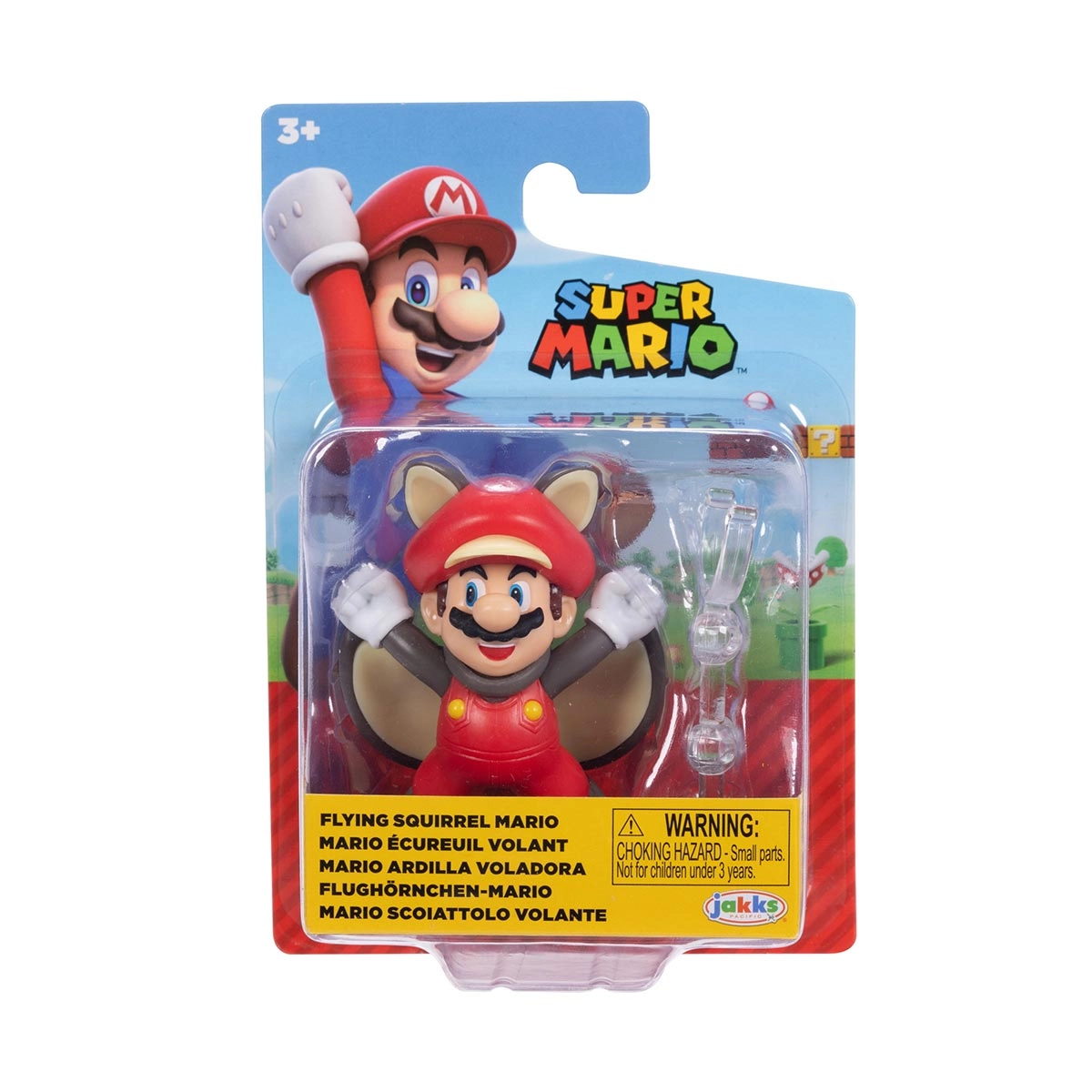 Boneco Articulado Mario Esquilo Voador de 6cm - Super Mario