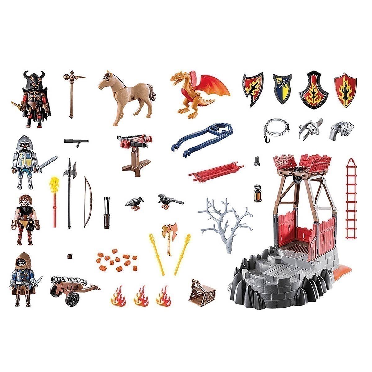 Playmobil - Mina De Lava Dos Bandidos De Burnham - Novelmore - 70390