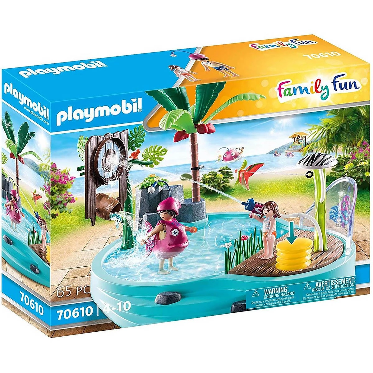Playmobil - Piscina Pequena Esguicho Água - Family Fun - 70610 Playmobil - Piscina Pequena Esguicho Água - Family Fun - 70610