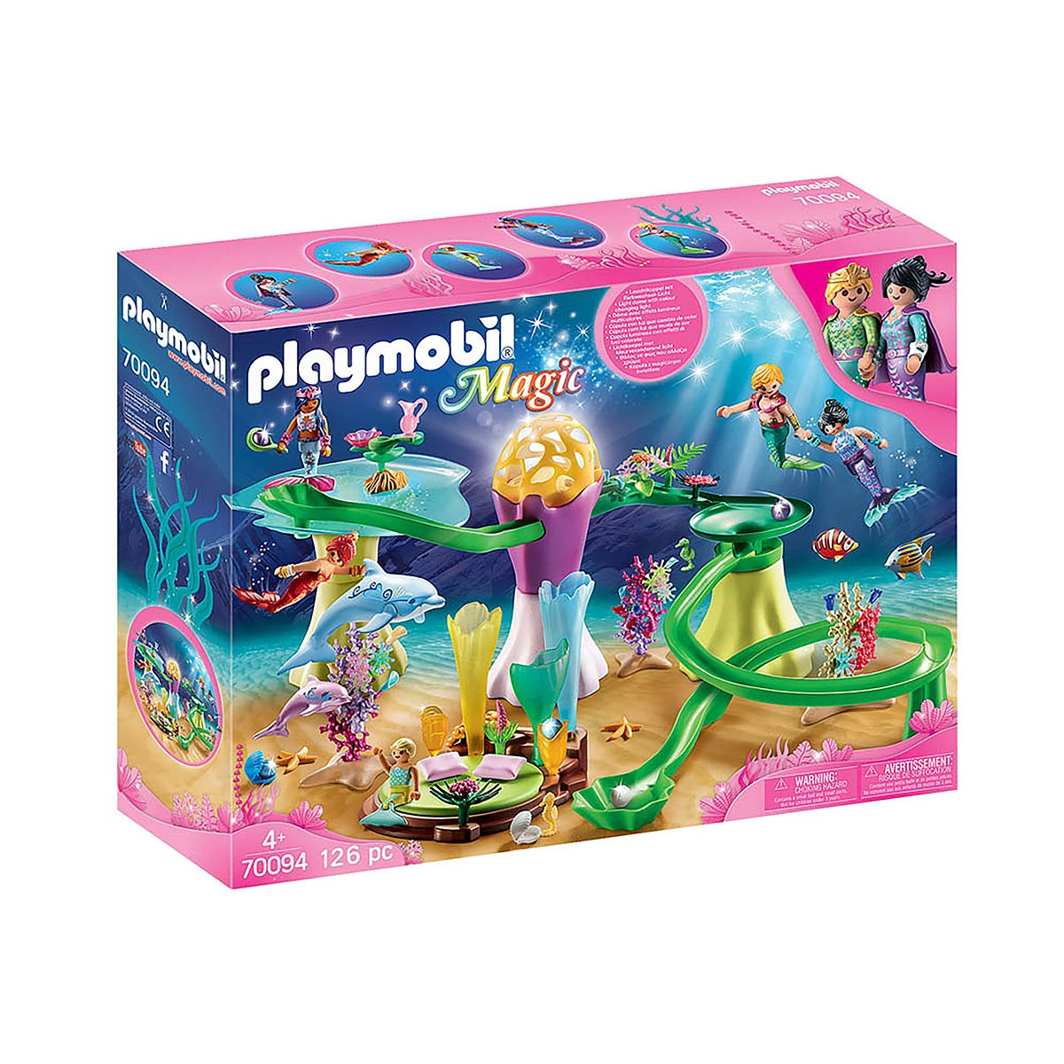 Playmobil - Sereias Cupula Iluminada Com Pérolas - Magic - 70094 Playmobil - Sereias Cupula Iluminada Com Pérolas - Magic - 70094