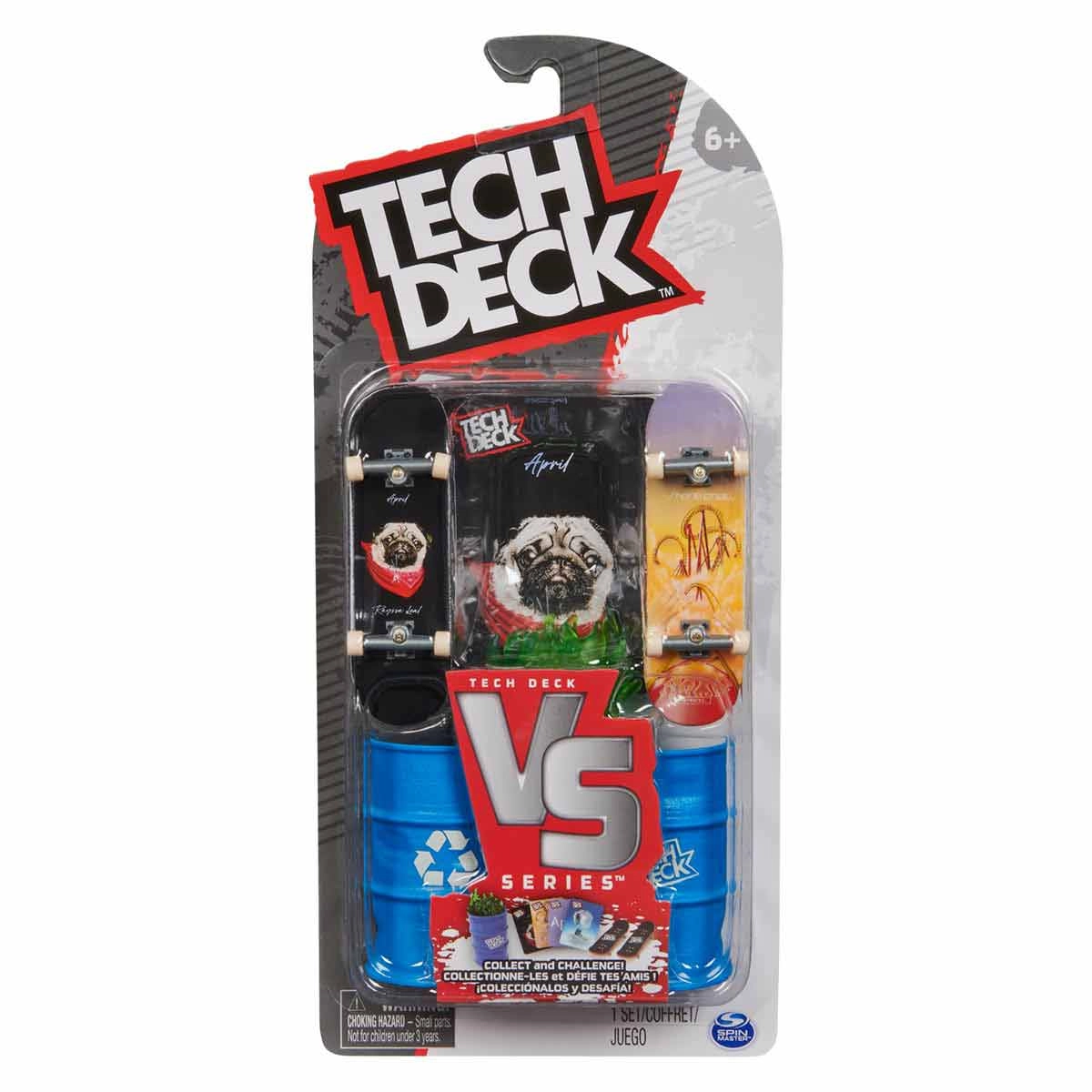 Kit 2 Skate De Dedo Com Obstáculo April - Tech Deck