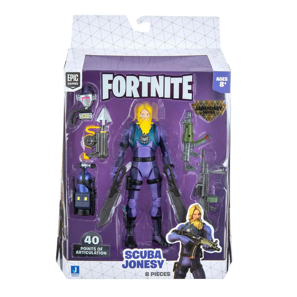 Fortnite - Legendários - Figura De 15 Cm - Scuba Jonesy