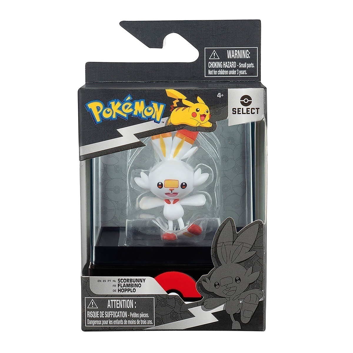 Pokemon - Figuras De Batalha 5Cm Com Case - Scorbunny