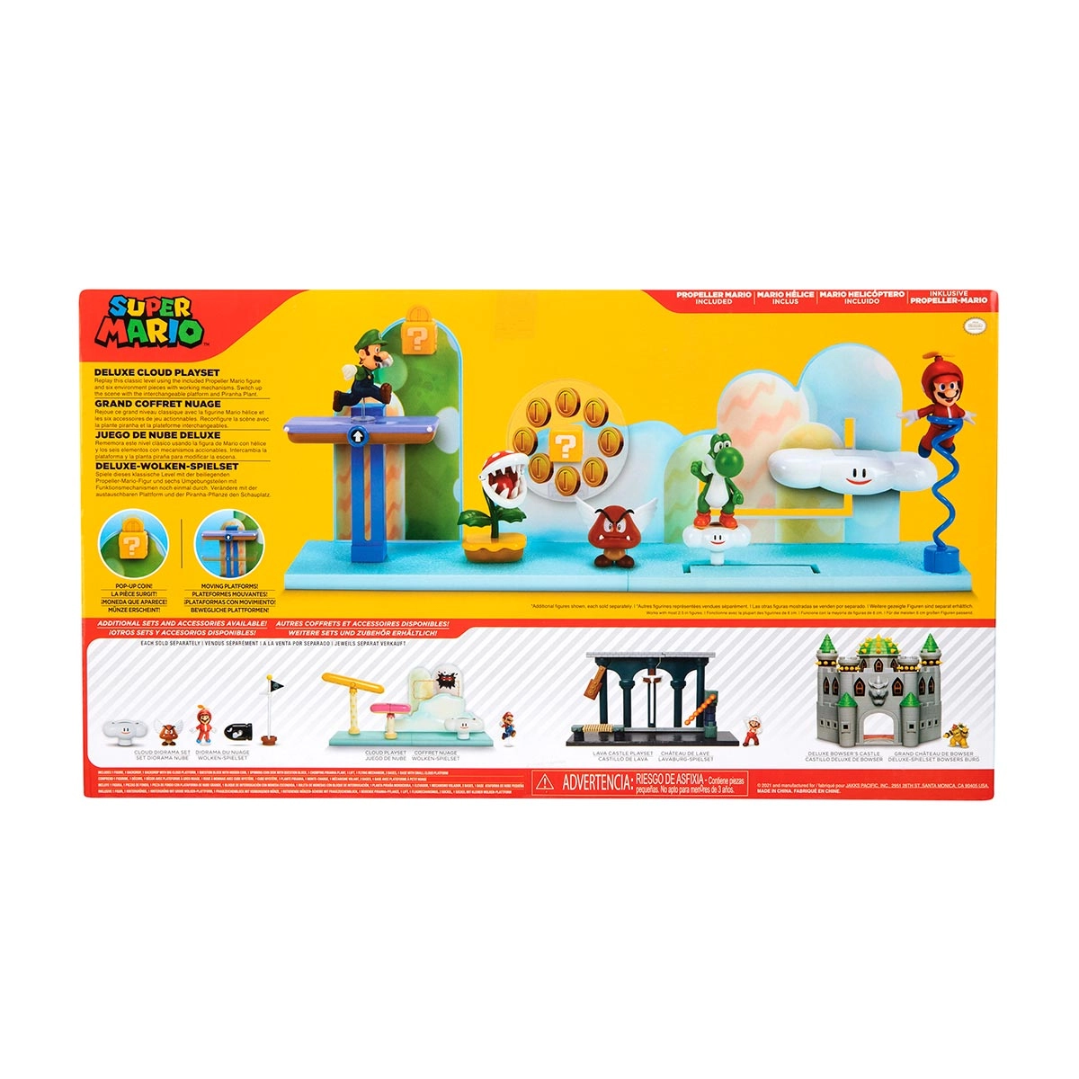 Playset Deluxe Nuvens com 2 Bonecos - Super Mario