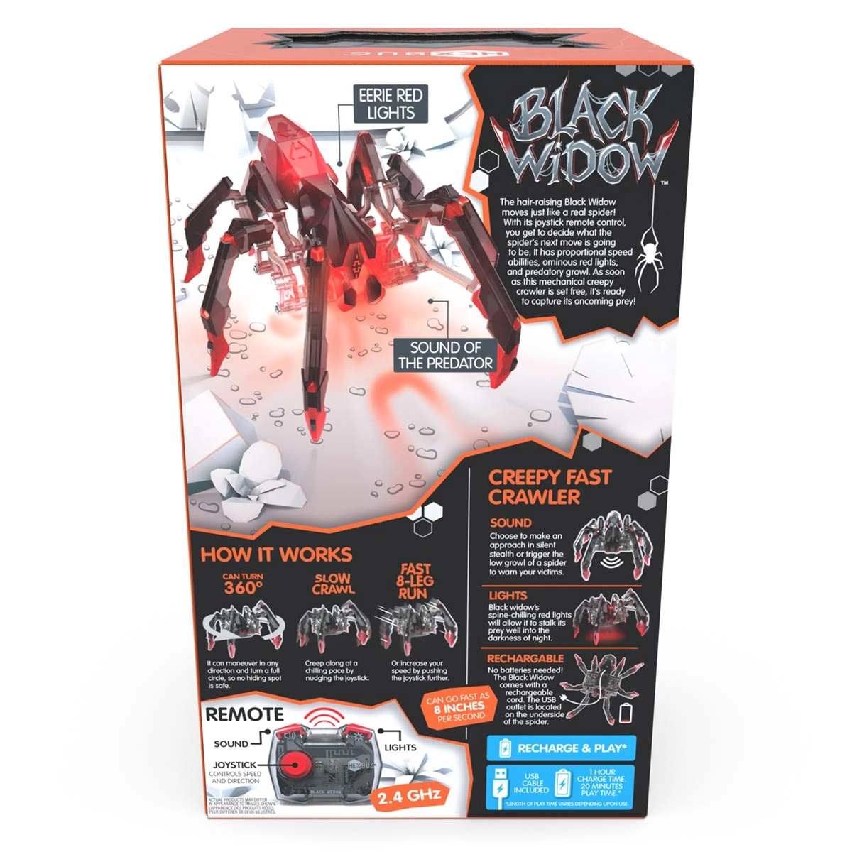 Aranha Viúva Negra Com Controle Remoto - Hexbug