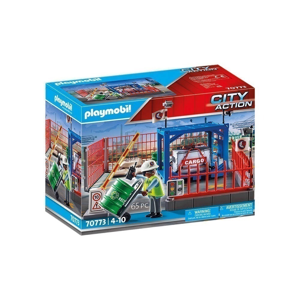Playmobil - Armazenamento De Carga - City Action - 70773