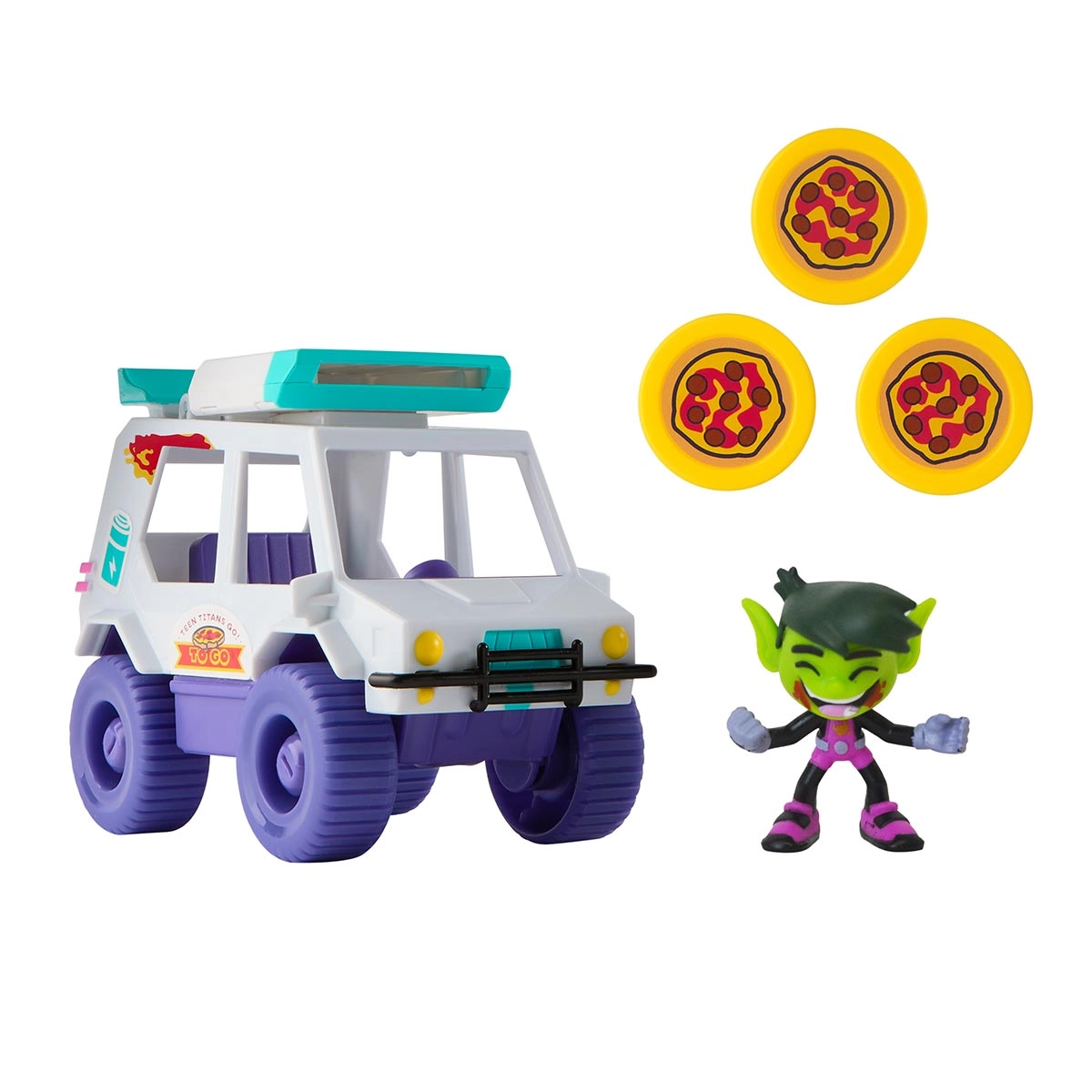 Carrinho T-Car Lançador de Pizza e Mutano - Jovens Titãs