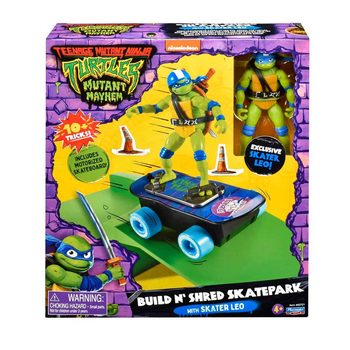 Pista De Skate Com Boneco Leo Skatista - As Tartarugas Ninja