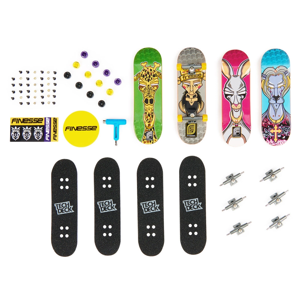 Kit 4 Skate De Dedo Coleção Finesse - Tech Deck
