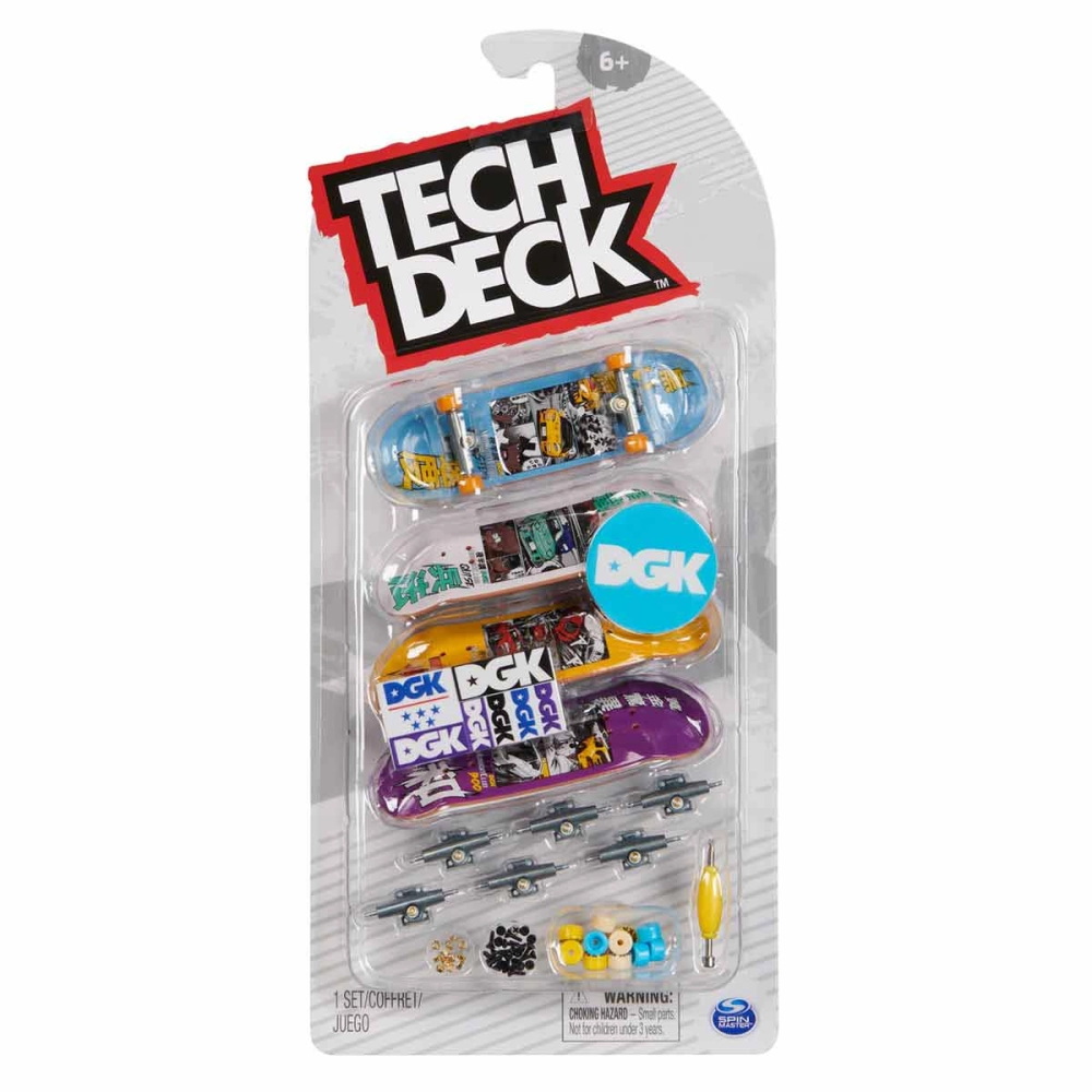 Kit 4 Skate De Dedo Coleção Mionight Dgk a 2024 - Tech Deck