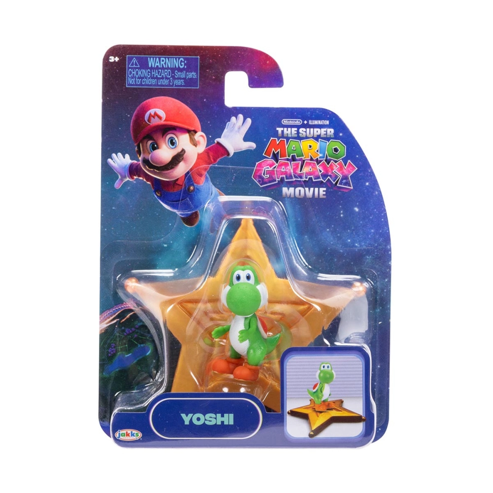 Mini Boneco Yoshi de 3cm - Super Mario Galaxy, O Filme