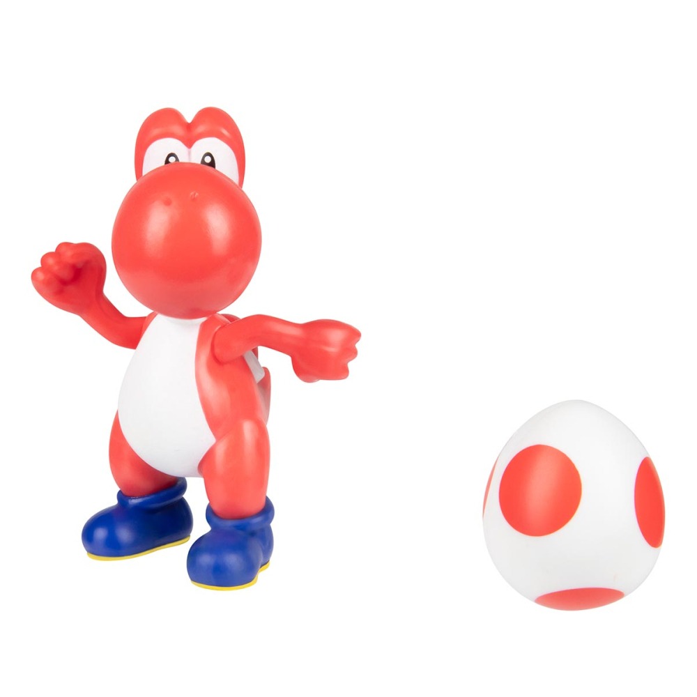 Super Mario - Boneco Yoshi Vermelho 6Cm Com Ovo - Sunny