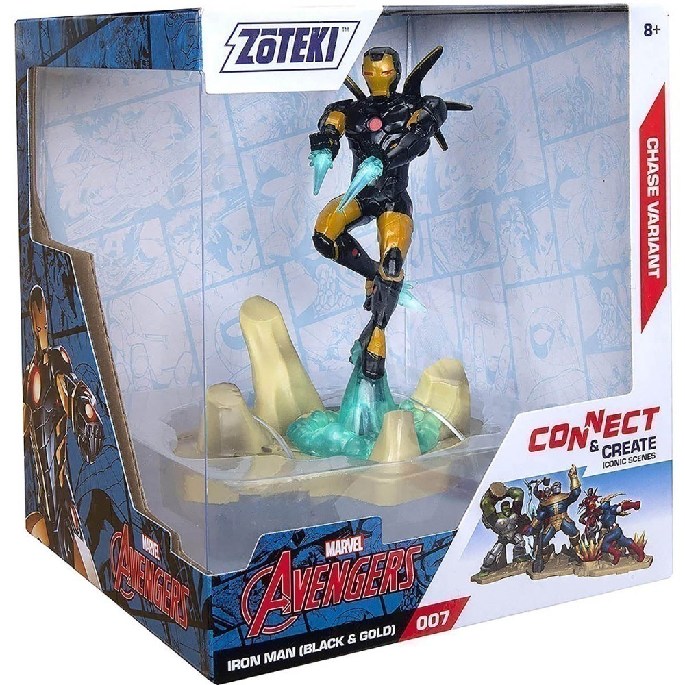 Zoteki - Vingadores - Homem De Ferro 15 Cm - Preto E Dourado
