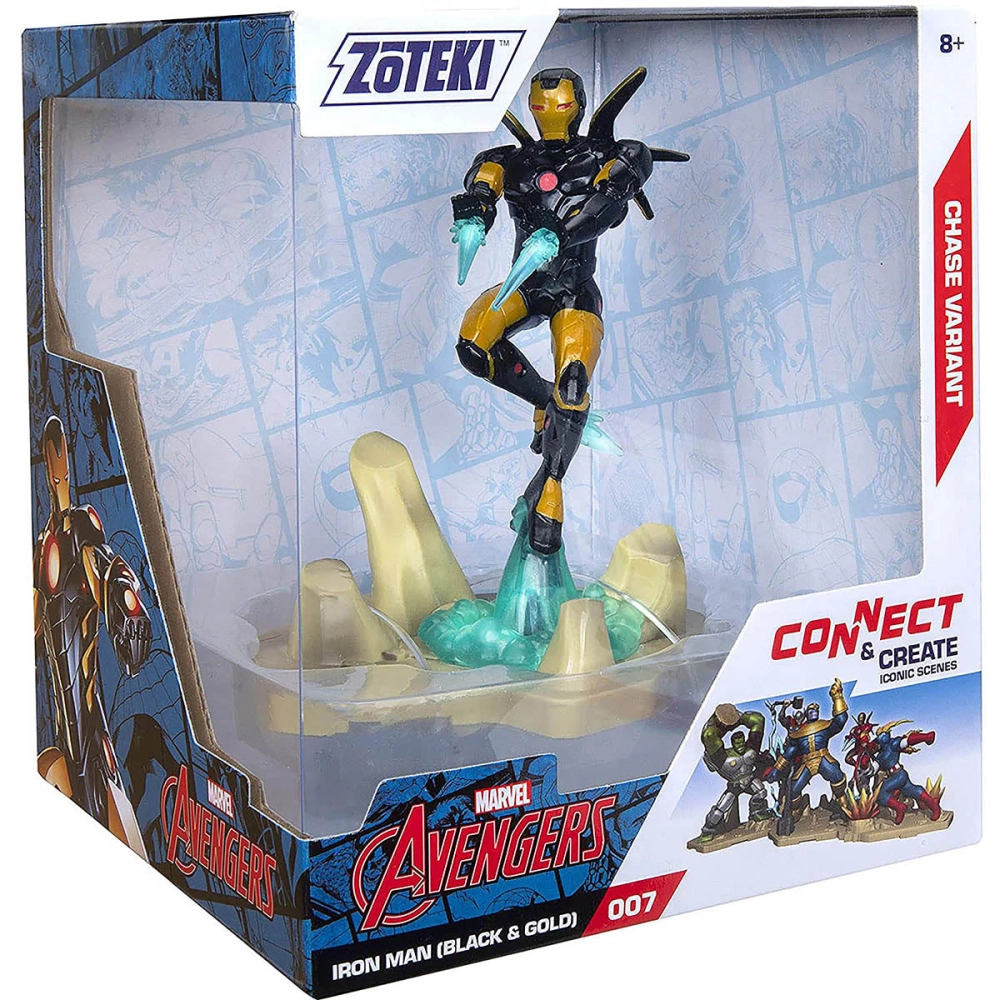 Zoteki - Vingadores - Homem De Ferro 15 Cm - Preto E Dourado